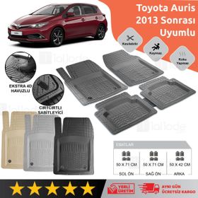 Toyota Auris 2013 Siyah Havuzlu Paspas