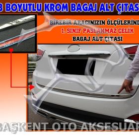 Toyota Auris Formlu 2007-2012 Krom Bagaj Alt Çıtası