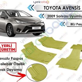 Toyota Avensis 2009 Sonrası Bej Havuzlu Paspas
