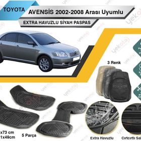 Toyota Avensis 2009 Sonrası Siyah Havuzlu Paspas