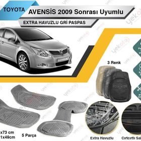 Toyota Avensis 2009 Sonrası Siyah Havuzlu Paspas