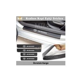 Toyota Avensis 4 Adet Karbon Kapı Eşiği Sticker