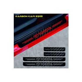 Toyota Avensis 4 Adet Karbon Kapı Eşiği Sticker