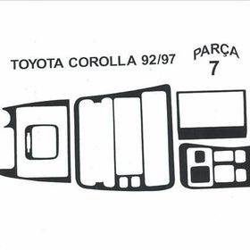 Toyota Corolla 1992 - 1998 Arası 7 Parça Karbon Desen Torpido Kaplama