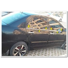 Toyota Corolla 2002-2006 4 Parça Paslanmaz Çelik Cam Çıtası