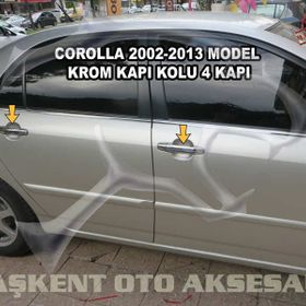 Toyota Corolla 2002 2007 Paslanmaz Çelik 4 Kapı Krom Kapı Kolu