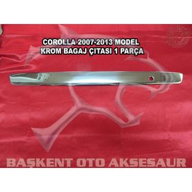 Toyota Corolla 2007-2010 Paslanmaz Çelik Krom Bagaj Çıtası
