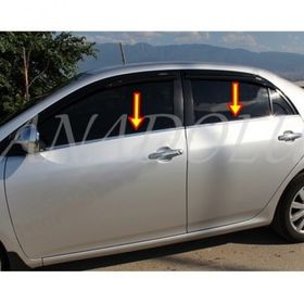 TOYOTA COROLLA 2007-2013 4 Parça Krom Cam Çıtası