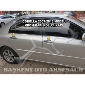 Toyota Corolla 2007 2013 Paslanmaz Çelik 4 Kapı Krom Kapı Kolu