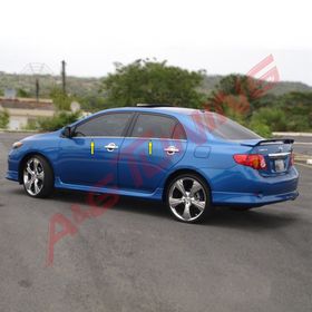Toyota Corolla 2007-2013 Paslanmaz Çelik 4 Parça Krom Cam Çıtası