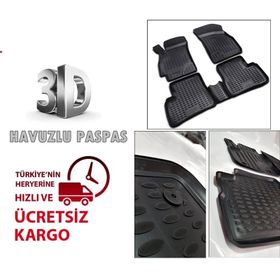 Toyota Corolla 2007-2013 Siyah 3D Havuzlu Paspas