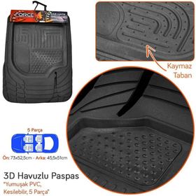 Toyota Corolla 2007-2013 Siyah 3D Havuzlu Paspas
