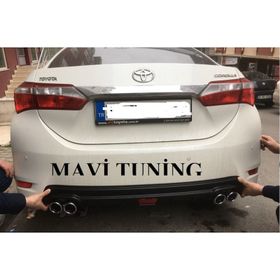 Toyota Corolla 2013 - 2018 Egzoz Görünümlü Gri Difüzör