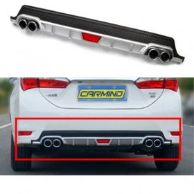 Toyota Corolla 2013 - 2018 Egzoz Görünümlü Gri Difüzör