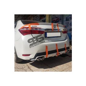 Toyota Corolla 2013 - 2018 Egzoz Görünümlü Gri Difüzör