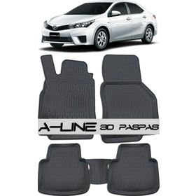 Toyota Corolla 2013-2018 Siyah 3D Havuzlu Paspas