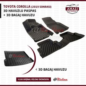 Toyota Corolla 2019 3D Rizline Paspas ve Bagaj Havuzu