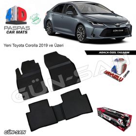 Toyota Corolla 2019 SDN 4D 2019 üstü Kauçuk Havuzlu Paspas