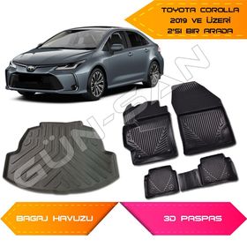 Toyota Corolla 2019 Sonrası 3D Havuzlu Paspas