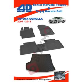 Toyota Corolla 3D Havuzlu Paspas Takımı