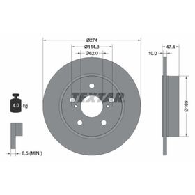 Toyota Corolla E150 2007/2013 1.4/1.6 VVTİ Arka Fren Diski