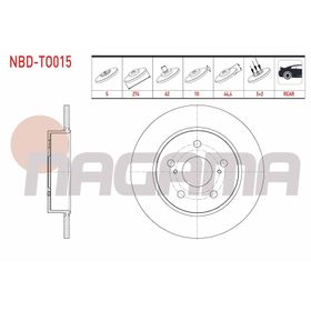 Toyota Corolla E150 2007/2013 1.4/1.6 VVTİ Arka Fren Diski