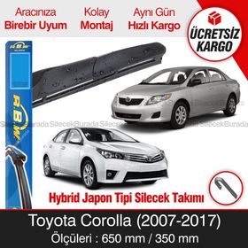 Toyota Corolla RBW Hybrid 2007-2017 Silecek Takımı