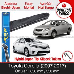 Toyota Corolla RBW Hybrid 2007-2017 Silecek Takımı