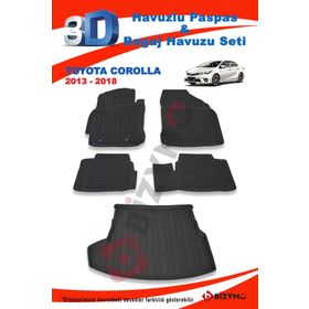 Toyota Corolla Sedan 2013-2018 Paspas ve Bagaj Havuzu