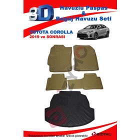 Toyota Corolla Sedan 2019+ Hybrid Bej Paspas ve Bagaj Havuzu