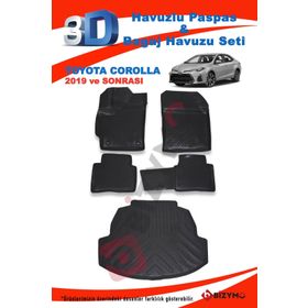 Toyota Corolla Sedan 2019+ Hybrid Paspas ve Bagaj Havuzu