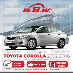 Toyota Corolla Sedan RBW 2002-2006 Muz Silecek Takımı
