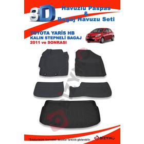 Toyota Yaris Hb Kalın Stepne 2011 ve Sonrası Paspas ve Bagaj Havuzu