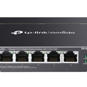 TP-Link DS105GP 5 Port 10-100-1000 PoE+ Çelik Kasa Rack Mount Switch