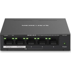 TP-Link MS105GP Mercusys 5 Port 10/100/1000 Masaüstü Yönetilemez Switch