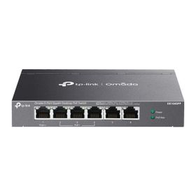 TP-Link Omada DS106QPP 4 Port Gigabit+2 Port Gigabit Uplink 64W 250 mt PoE Metal Kasa Switch