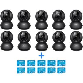 TP-Link Tapo C211 2K 3 mp Yatay ve Dikey Ev Güvenliği Wi-Fi Kamerası + Kioxia 64 GB Exceria Microsdxc 10'lu Paket