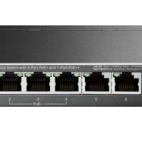TP-Link TL-SG1006PP 5 Port 4 Port PoE+ 10-100-1000 MBPS Çelik Kasa Switch
