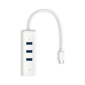 TP-Link UE330C Usb 3.0 Type-C 3 Port Beyaz Hub Gigabit Ethernet Ağ Adaptörü