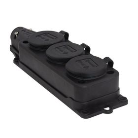 TPlast 1X16A Kauçuk Üçlü Grup Priz