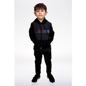 Trabzonspor Baskılı Kapişonlu Siyah Sweat
