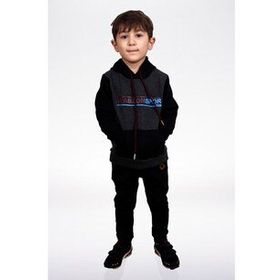 Trabzonspor Baskılı Kapişonlu Siyah Sweat