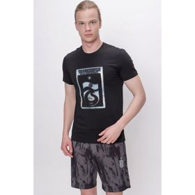 Trabzonspor Bisiklet Yaka Çerçeve Baskılı T-Shirt