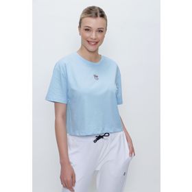 Trabzonspor Bisiklet Yaka Crop T-Shirt