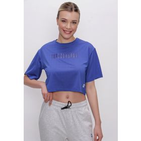 Trabzonspor Bisiklet Yaka Crop T-Shirt
