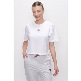 Trabzonspor Bisiklet Yaka Crop T-Shirt