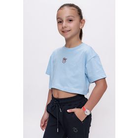 Trabzonspor Bisiklet Yaka Crop T-Shirt