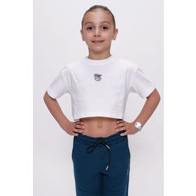 Trabzonspor Bisiklet Yaka Crop T-Shirt