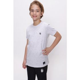 Trabzonspor Bisiklet Yaka İç Logolu Beyaz T-Shirt