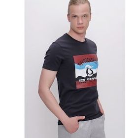 Trabzonspor Bisiklet Yaka Logo Baskılı T-Shirt